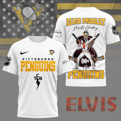 LIMITED EDITION - NEW CUSTOMIZED NHL26 PBP PITTSBURGH PENGUINS X ELVIS PRESLEY FAN 3D SHIRT
