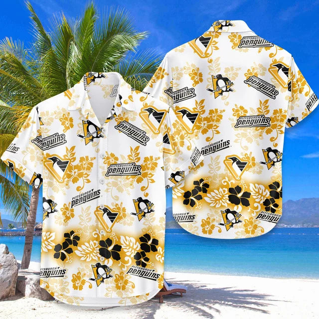 LIMITED EDITION - NEW CUSTOMIZED NHL26 PBP PITTSBURGH PENGUINS UNISEX HAWAIIAN SHIRT & SHORTS SET