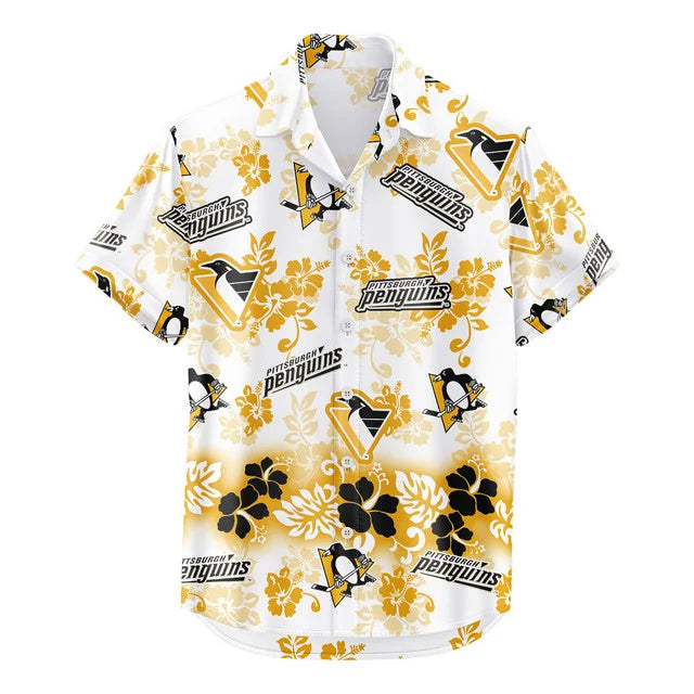 LIMITED EDITION - NEW CUSTOMIZED NHL26 PBP PITTSBURGH PENGUINS UNISEX HAWAIIAN SHIRT & SHORTS SET