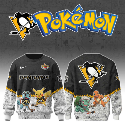 LIMITED EDITION - NEW CUSTOMIZED NHL26 PBP PITTSBURGH PENGUINS X POKÉMON T-SHIRT, SWEATSHIRT, HOODIE & ZIP HOODIE
