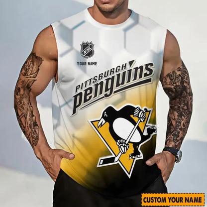 LIMITED EDITION - NEW CUSTOMIZED NHL26 PBP PITTSBURGH PENGUINS TANK TOP & GYM SHIRT