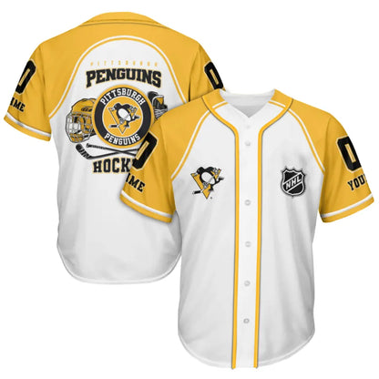 LIMITED EDITION - NEW CUSTOMIZED NHL26 PBP PITTSBURGH PENGUINS BASEBALL JERSEY