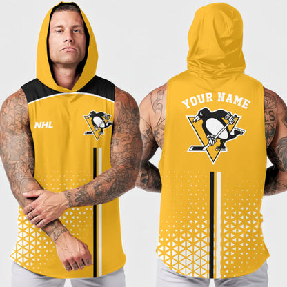 LIMITED EDITION - NEW CUSTOMIZED NHL26 PBP PITTSBURGH PENGUINS HOODED TANK TOP