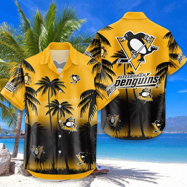 LIMITED EDITION - NEW CUSTOMIZED NHL26 PBP PITTSBURGH PENGUINS UNISEX HAWAIIAN SHIRT & SHORTS SET