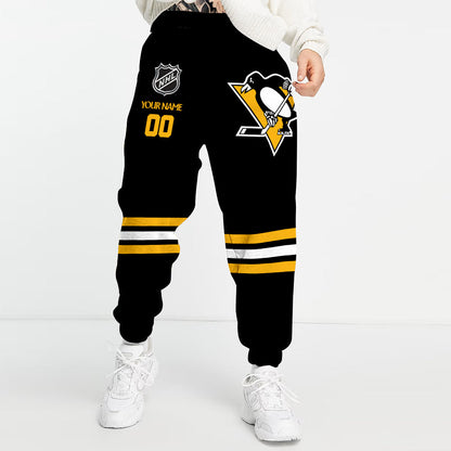 LIMITED EDITION - NEW CUSTOMIZED NHL26 PBP PITTSBURGH PENGUINS COMBO HOODIE & LONGPANTS