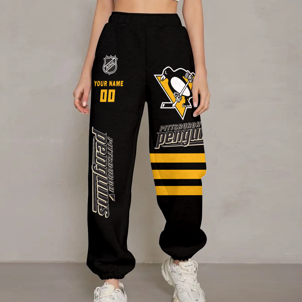 LIMITED EDITION - NEW CUSTOMIZED NHL26 PBP PITTSBURGH PENGUINS UNISEX LONG PANTS