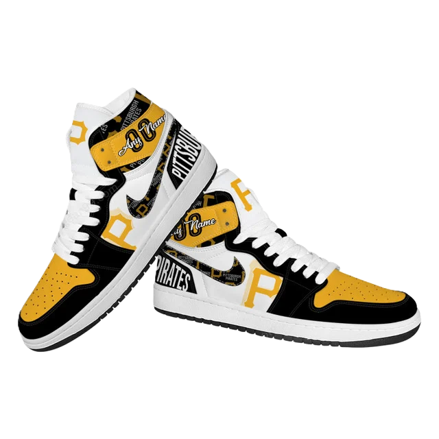 LIMITED EDITION - NEW CUSTOMIZED MLB29 PB PIRATES AIR JORDAN SNEAKERS