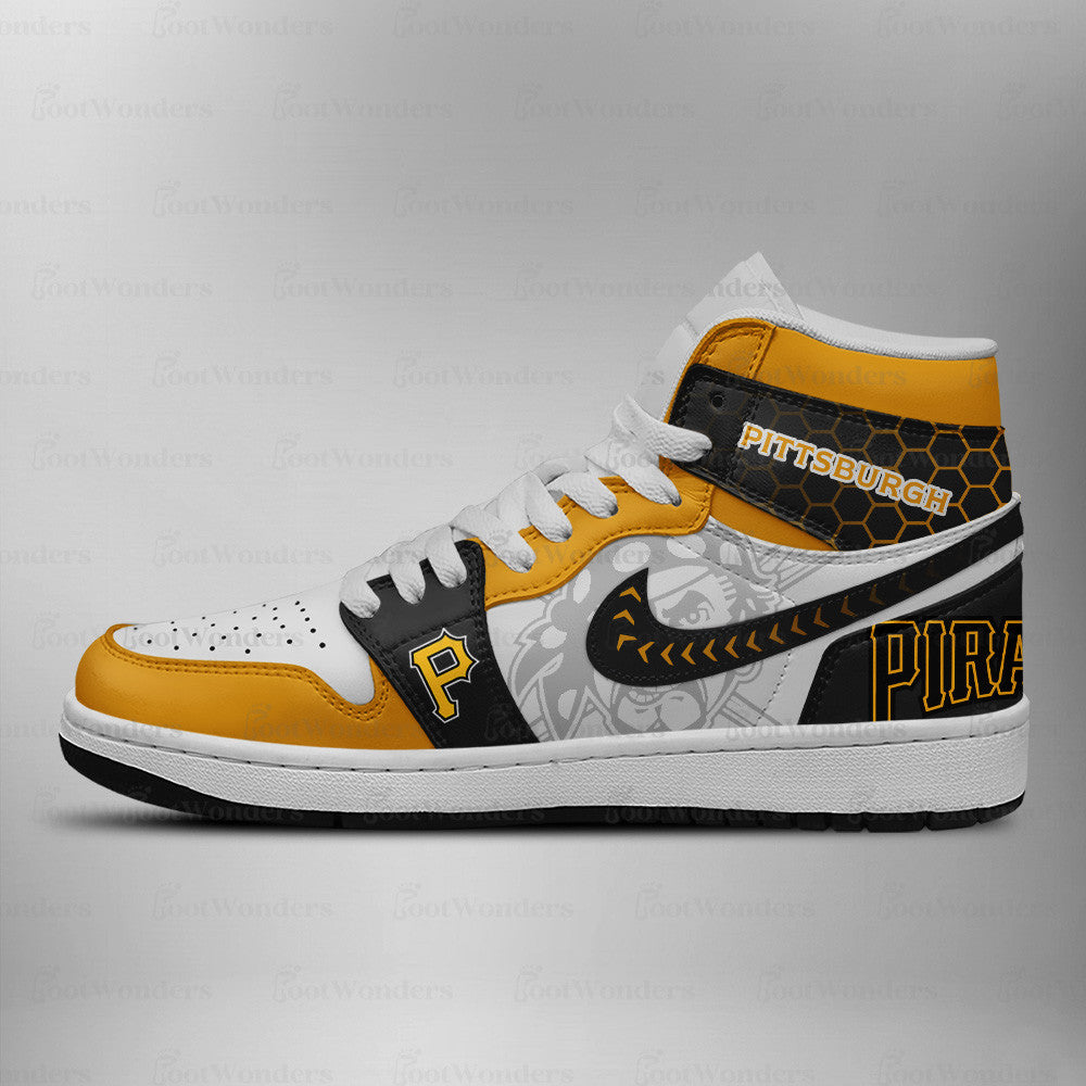 LIMITED EDITION - NEW CUSTOMIZED MLB29 PHP PITTSBURGH PIRATES AIR JORDAN SNEAKERS