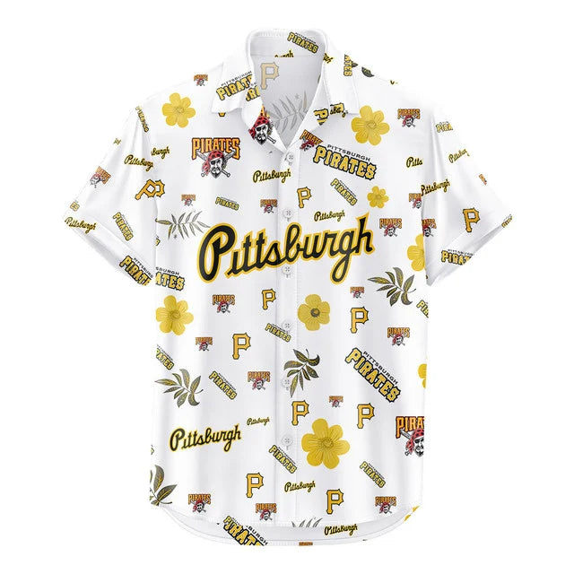 LIMITED EDITION - NEW CUSTOMIZED MLB29 PHP PITTSBURGH PIRATES UNISEX HAWAIIAN SHIRT & SHORTS SET