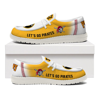 LIMITED EDITION - NEW CUSTOMIZED MLB29 PHP PITTSBURGH PIRATES LOAFER SHOES