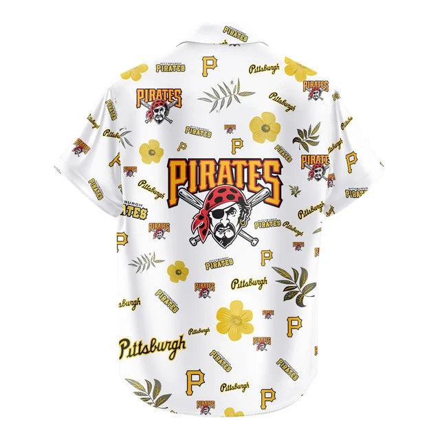 LIMITED EDITION - NEW CUSTOMIZED MLB29 PHP PITTSBURGH PIRATES UNISEX HAWAIIAN SHIRT & SHORTS SET
