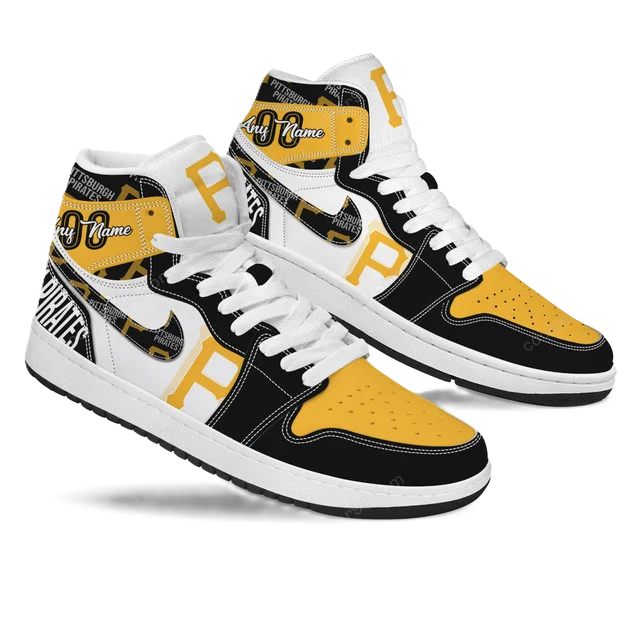 LIMITED EDITION - NEW CUSTOMIZED MLB29 PB PIRATES AIR JORDAN SNEAKERS