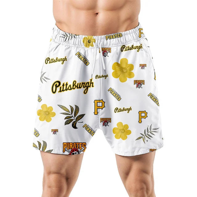 LIMITED EDITION - NEW CUSTOMIZED MLB29 PHP PITTSBURGH PIRATES UNISEX HAWAIIAN SHIRT & SHORTS SET
