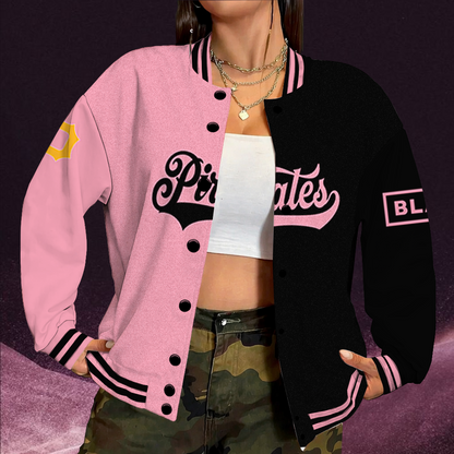 LIMITED EDITION - NEW CUSTOMIZED MLB29 PHP PITTSBURGH PIRATES SATIN VARSITY & BASEBALL JACKET