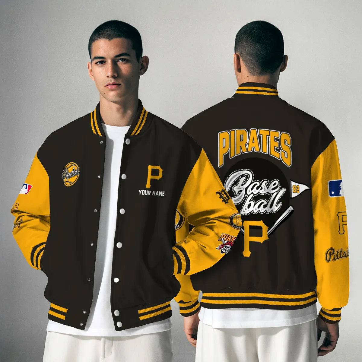 LIMITED EDITION - NEW PREMIUM MLB29 PHP PITTSBURGH PIRATES SATIN VARSITY JACKET