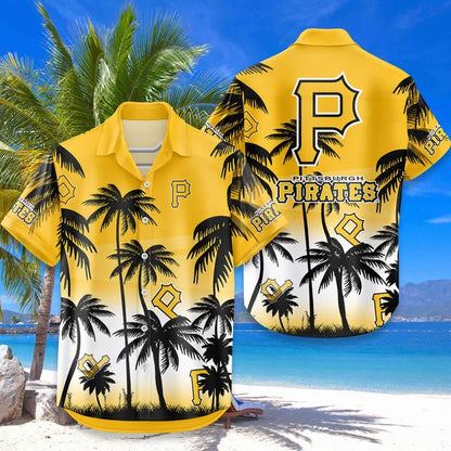 LIMITED EDITION - NEW CUSTOMIZED MLB29 PHP PITTSBURGH PIRATES UNISEX HAWAIIAN SHIRT & SHORTS SET