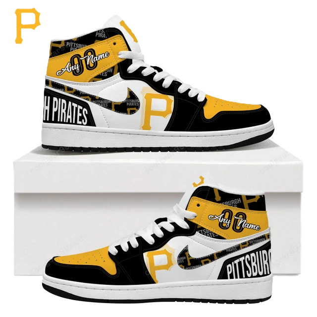LIMITED EDITION - NEW CUSTOMIZED MLB29 PB PIRATES AIR JORDAN SNEAKERS