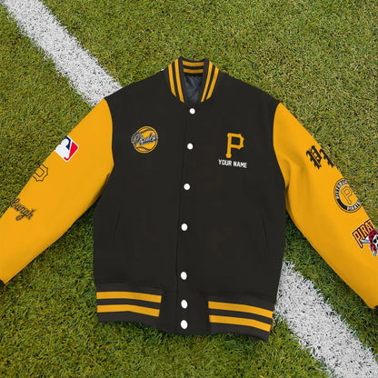 LIMITED EDITION - NEW PREMIUM MLB29 PHP PITTSBURGH PIRATES SATIN VARSITY JACKET