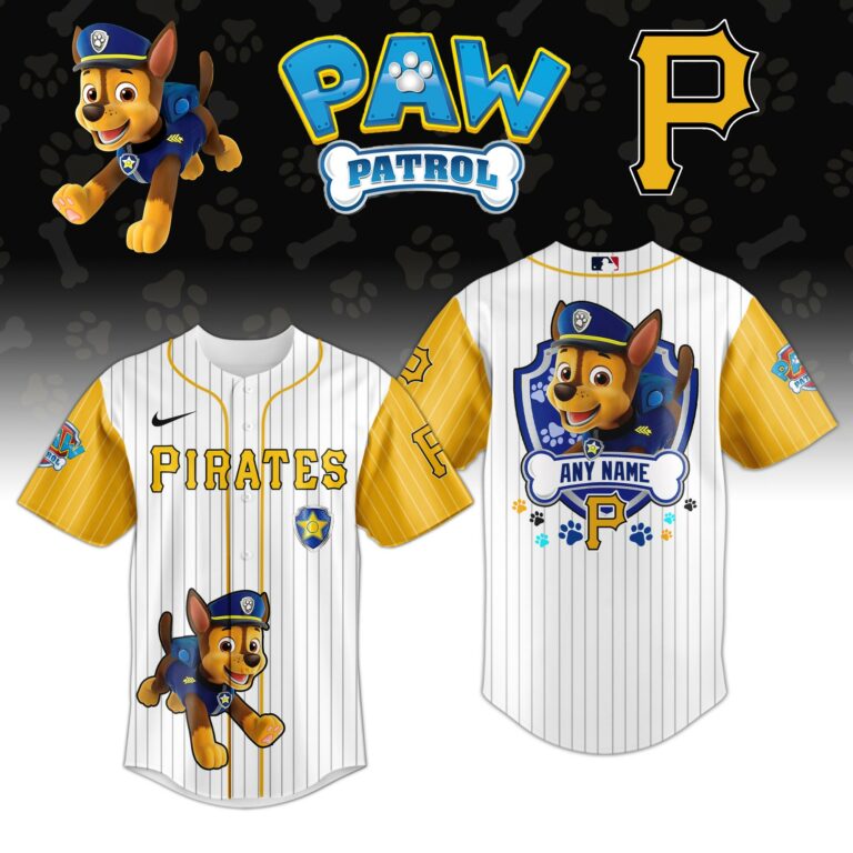 LIMITED EDITION - NEW CUSTOMIZED MLB29 PHP PITTSBURGH PIRATES x PAW PATROL BASEBALL JERSEY & CAP