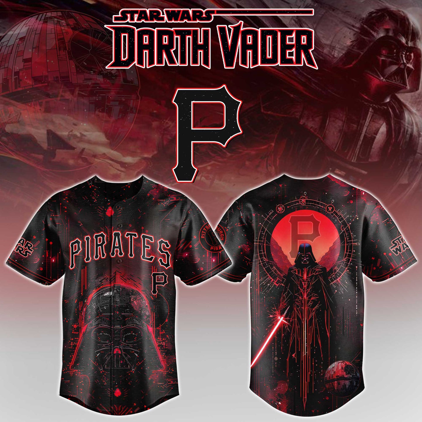 LIMITED EDITION - NEW CUSTOMIZED MLB29 PHP PITTSBURGH PIRATES x STAR WARS BASEBALL JERSEY
