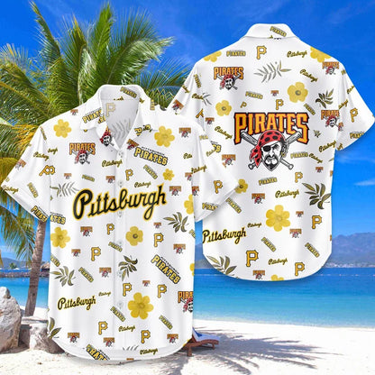 LIMITED EDITION - NEW CUSTOMIZED MLB29 PHP PITTSBURGH PIRATES UNISEX HAWAIIAN SHIRT & SHORTS SET