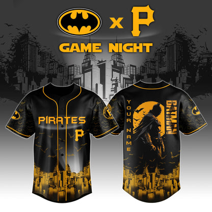 LIMITED EDITION - NEW CUSTOMIZED MLB29 PB PIRATES x BATMAN BASEBALL JERSEY