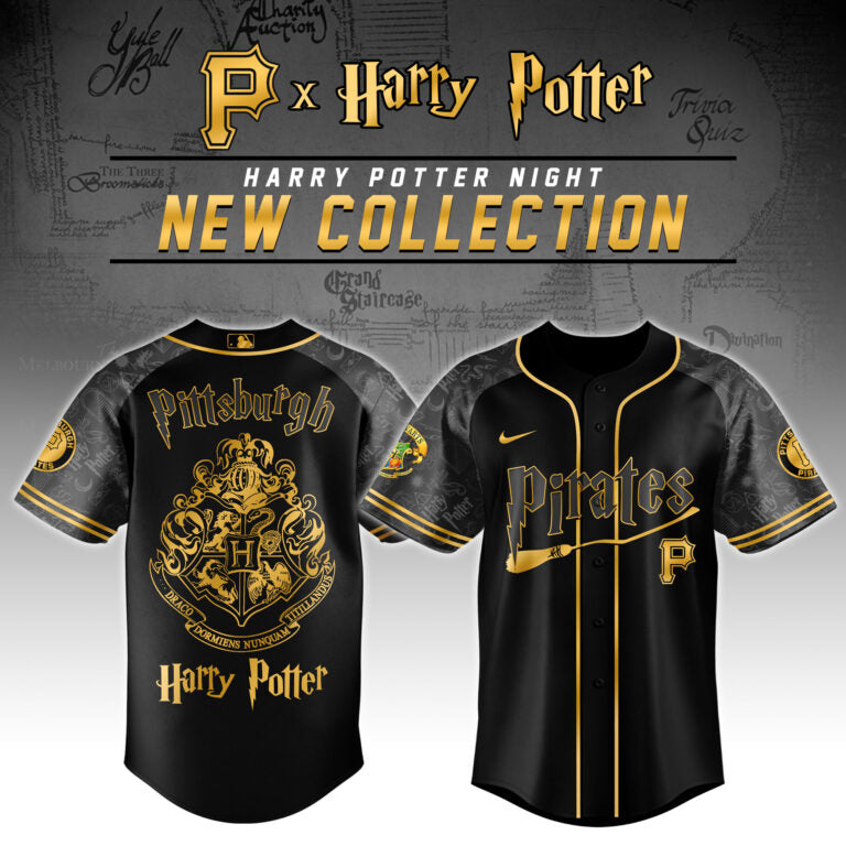 LIMITED EDITION - NEW CUSTOMIZED MLB29 PB PIRATES x HARRY POTTER BASEBALL JERSEY & CAP