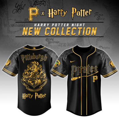 LIMITED EDITION - NEW CUSTOMIZED MLB29 PB PIRATES x HARRY POTTER BASEBALL JERSEY & CAP