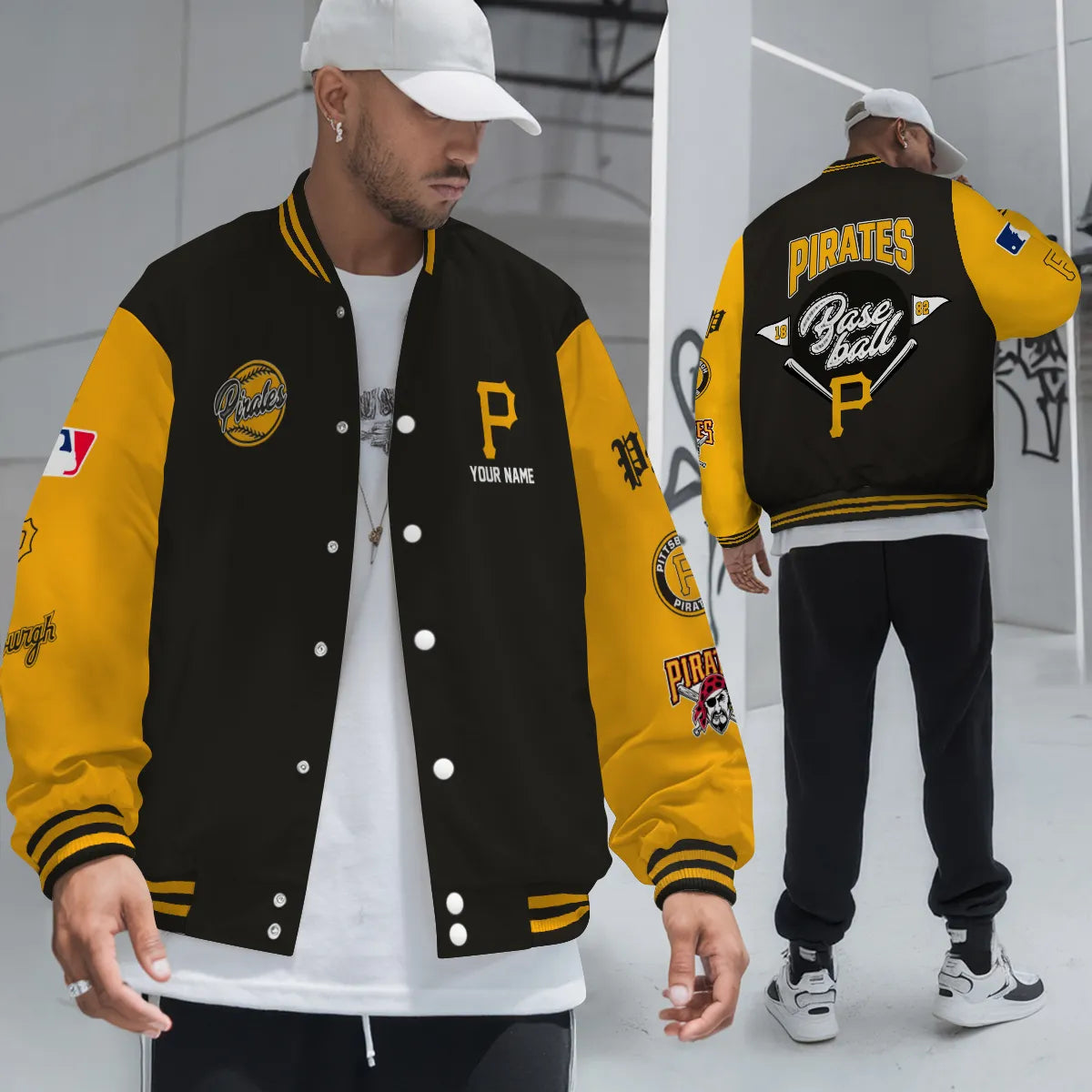 LIMITED EDITION - NEW PREMIUM MLB29 PHP PITTSBURGH PIRATES SATIN VARSITY JACKET