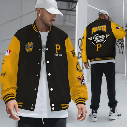 LIMITED EDITION - NEW PREMIUM MLB29 PHP PITTSBURGH PIRATES SATIN VARSITY JACKET