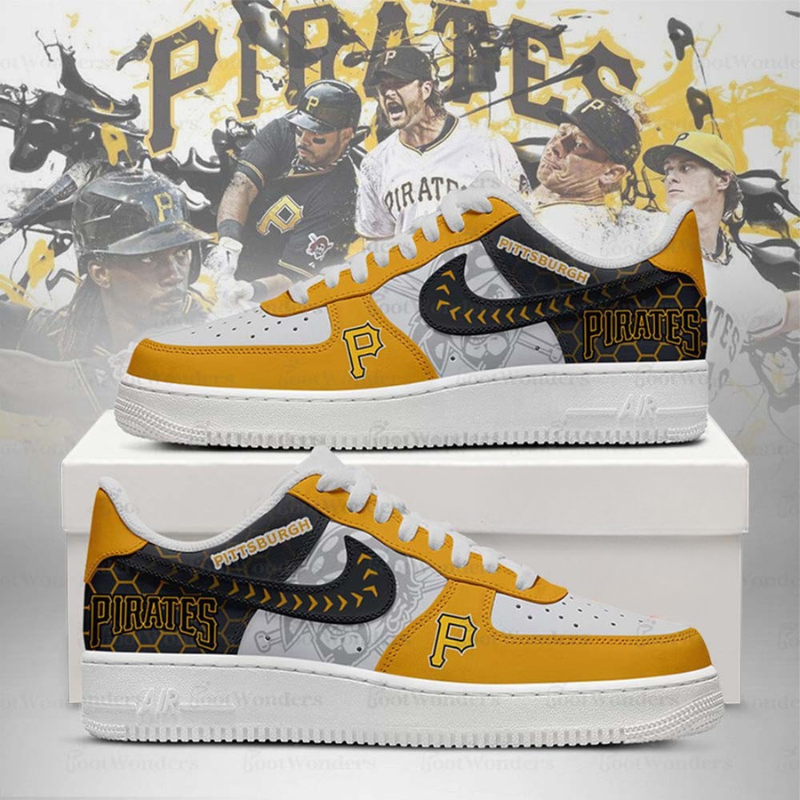 LIMITED EDITION - NEW CUSTOMIZED MLB29 PB PIRATES AF1 SHOES
