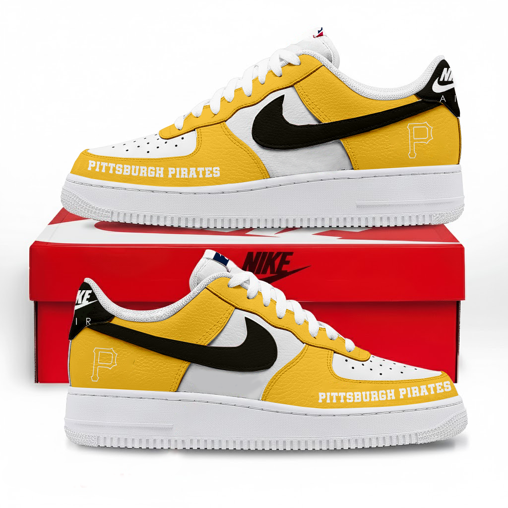 LIMITED EDITION - NEW CUSTOMIZED MLB29 PHP PITTSBURGH PIRATES AF1 SNEAKERS