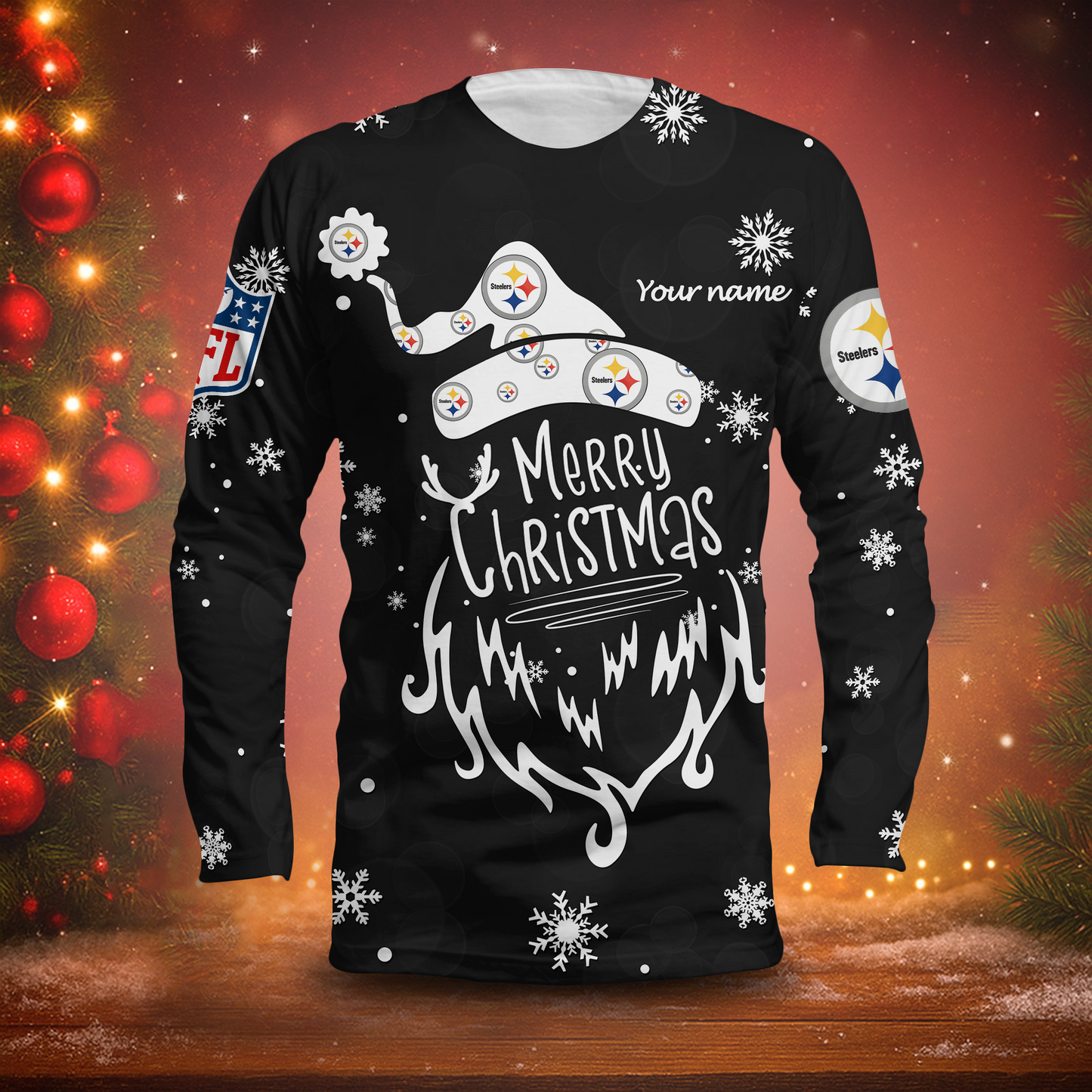 LIMITED EDITION - NEW CUSTOMIZED NFL14 PSB PITTSBURGH STEELERS LONG SLEEVED T-SHIRT
