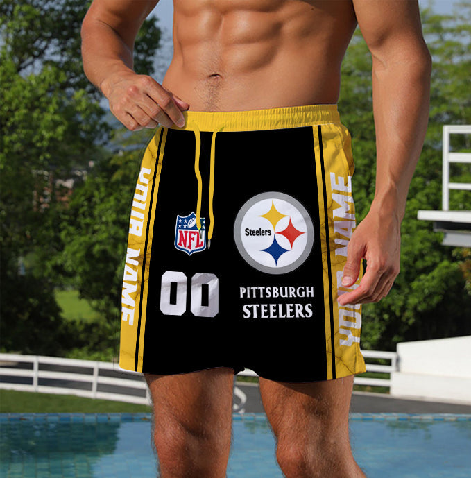 LIMITED EDITION - NEW CUSTOMIZED NFL14 PSB PITTSBURGH STEELERS UNISEX SHORT PANTS