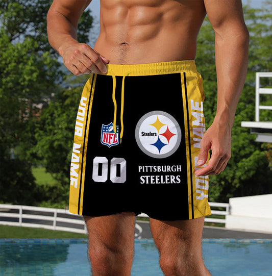LIMITED EDITION - NEW CUSTOMIZED NFL14 PSB PITTSBURGH STEELERS UNISEX SHORT PANTS
