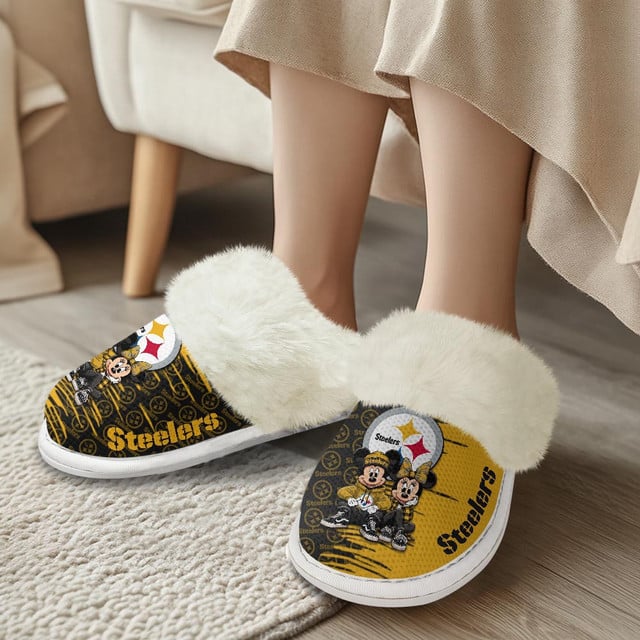 [SPECIAL OFFER] NEW CUSTOMIZED NFL14 PSB PITTSBURGH STEELERS COTTON SLIPPERS
