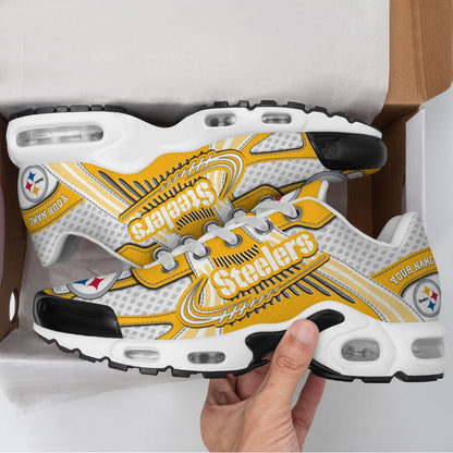 LIMITED EDITION - NEW CUSTOMIZED NFL14 PSB PITTSBURGH STEELERS UNISEX AIR MAX PLUS SNEAKERS
