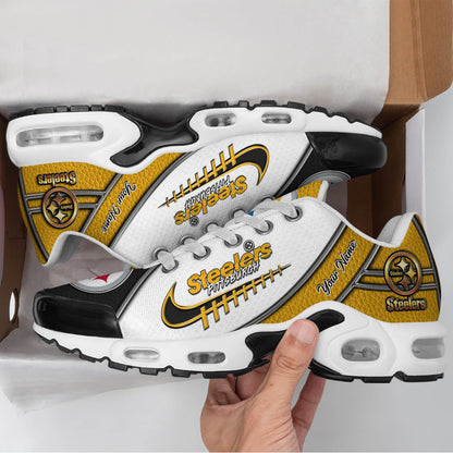 LIMITED EDITION - NEW CUSTOMIZED NFL14 PSB PITTSBURGH STEELERS UNISEX AIR MAX PLUS SNEAKERS