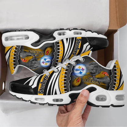 LIMITED EDITION - NEW CUSTOMIZED NFL14 PSB PITTSBURGH STEELERS UNISEX AIR MAX PLUS SNEAKERS