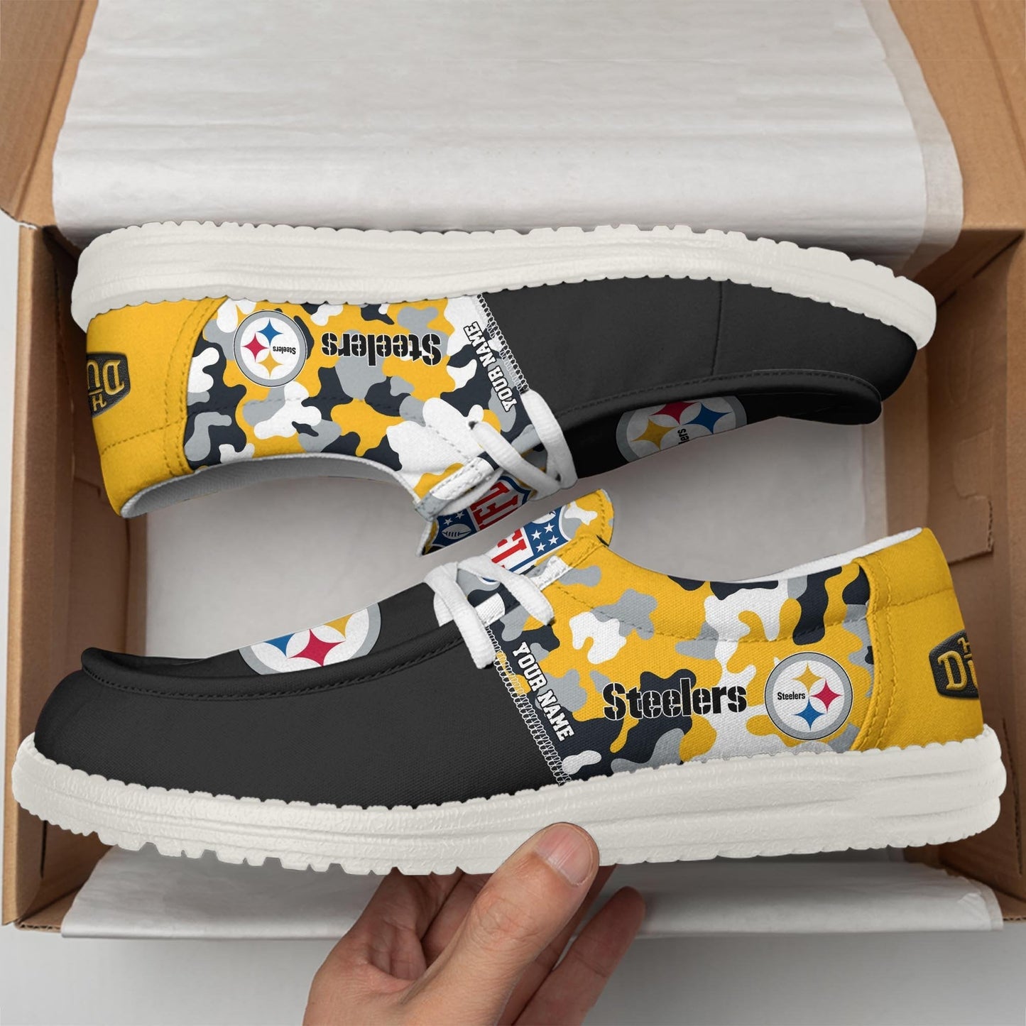 LIMITED EDITION - NEW CUSTOMIZED NFL14 PSB PITTSBURGH STEELERS LOAFER SHOES