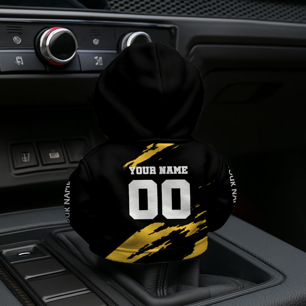 LIMITED EDITION - NEW CUSTOMIZED NFL14 PSB PITTSBURGH STEELERS CAR HOODIE SHIFT KNOB COVER