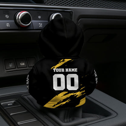 LIMITED EDITION - NEW CUSTOMIZED NFL14 PSB PITTSBURGH STEELERS CAR HOODIE SHIFT KNOB COVER