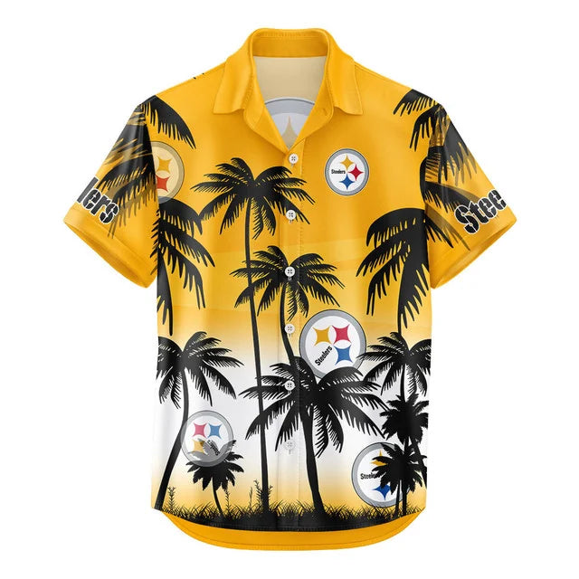 LIMITED EDITION - NEW CUSTOMIZED NFL14 PSB PITTSBURGH STEELERS UNISEX HAWAIIAN SHIRT & SHORTS SET