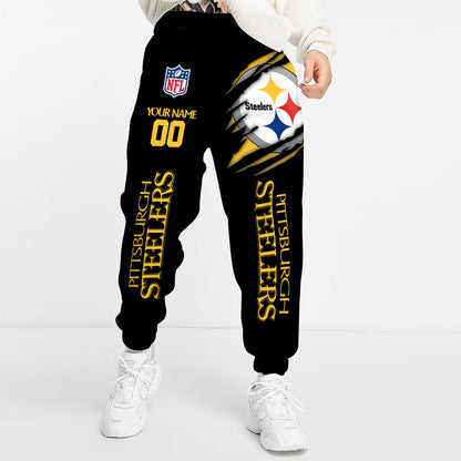 LIMITED EDITION - NEW PREMIUM NFL14 PSB PITTSBURGH STEELERS UNISEX LONG PANTS