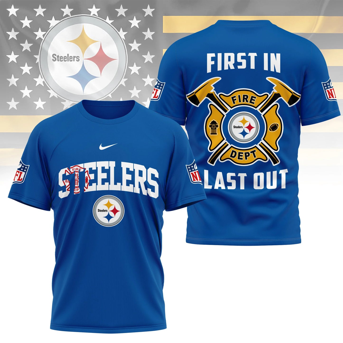 LIMITED EDITION - NEW CUSTOMIZED NFL14 PSB PITTSBURGH STEELERS T-SHIRT | MULTIPLE COLORS AVAILABLE