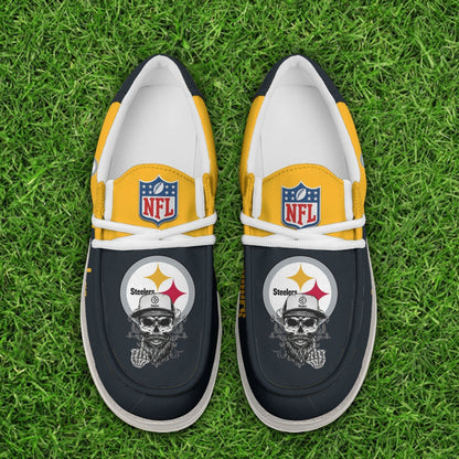 LIMITED EDITION - NEW CUSTOMIZED NFL14 PSB PITTSBURGH STEELERS LOAFER SHOES