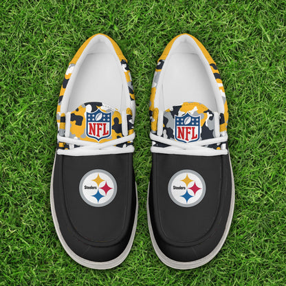 LIMITED EDITION - NEW CUSTOMIZED NFL14 PSB PITTSBURGH STEELERS LOAFER SHOES
