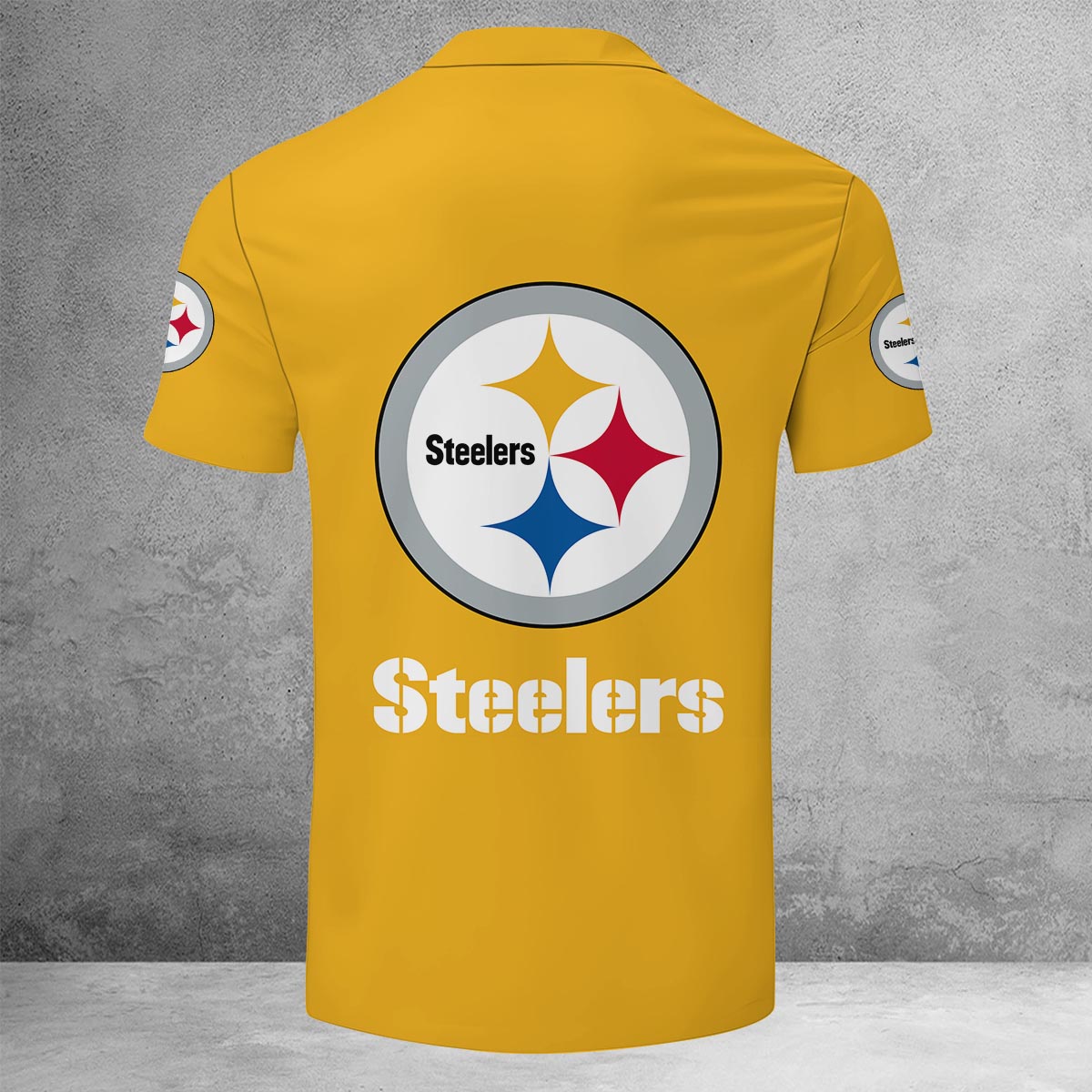 LIMITED EDITION - NEW CUSTOMIZED NFL14 PSB PITTSBURGH STEELERS ZIP POLO SHIRT