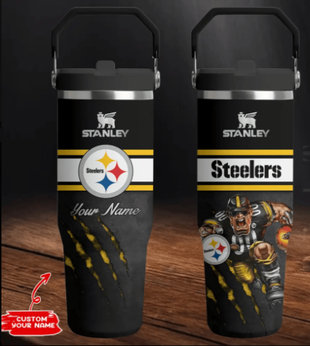 LIMITED EDITION - NEW CUSTOMIZED NFL14 PSB PITTSBURGH STEELERS TUMBLER CUP
