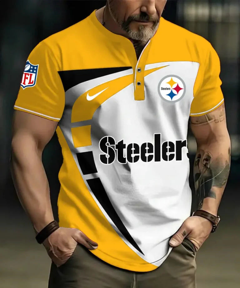 LIMITED EDITION - NEW CUSTOMIZED NFL14 PSB PITTSBURGH STEELERS POLO SHIRT